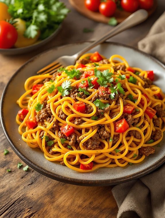 beefy spanish noodle dish