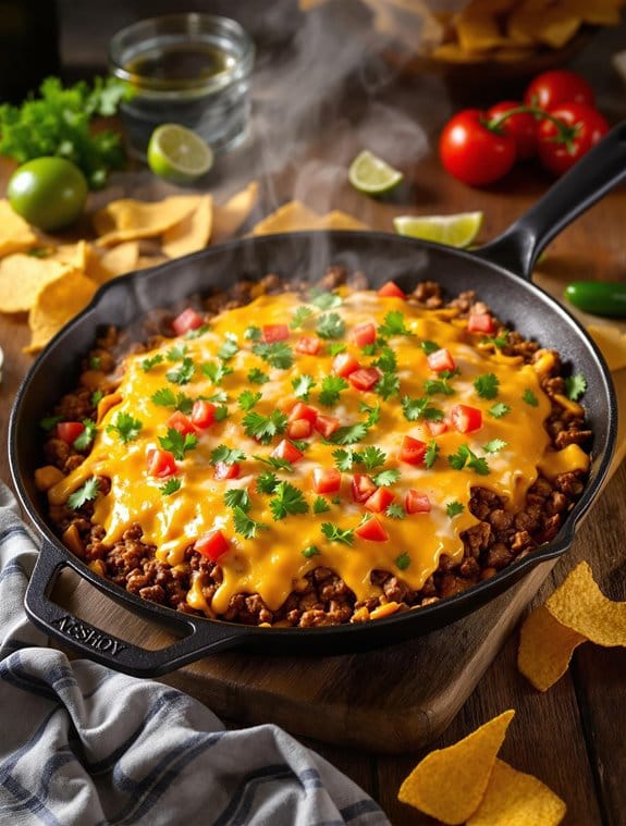 cheesy taco skillet delight
