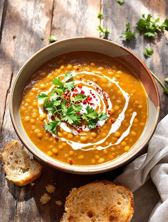 coconut milk lentil soup