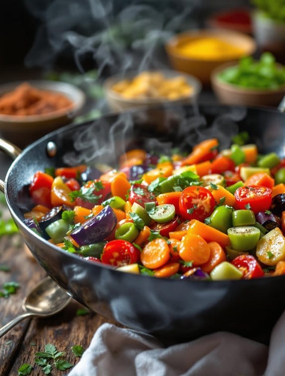 colorful vegetable medley stir fry