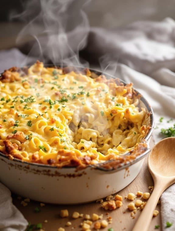 creamy tuna pasta bake