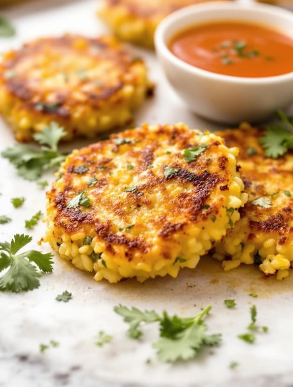 crispy rice fritters delight