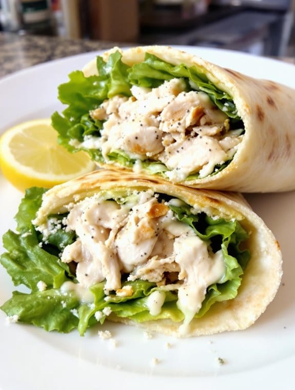 delicious chicken caesar wrap