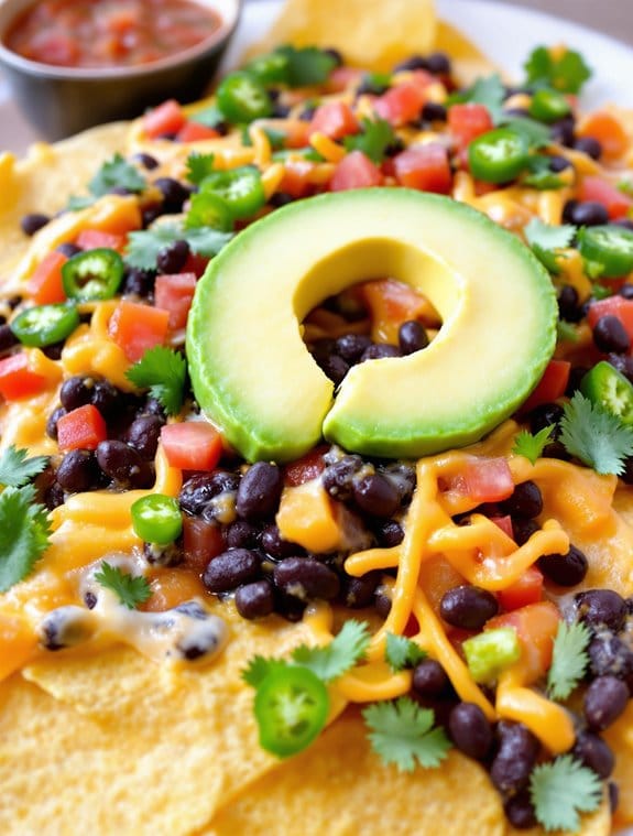 delicious vegetarian nacho dish