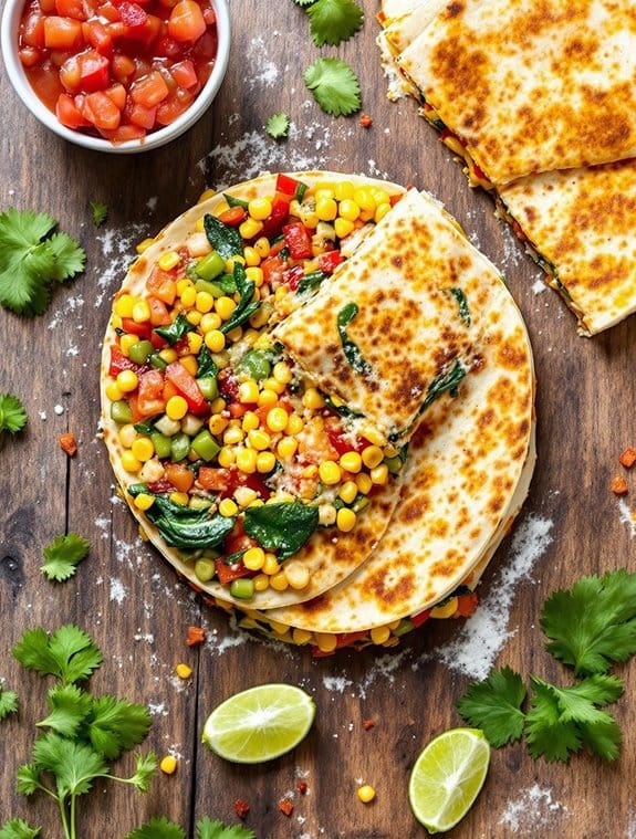 delicious veggie filled tortillas