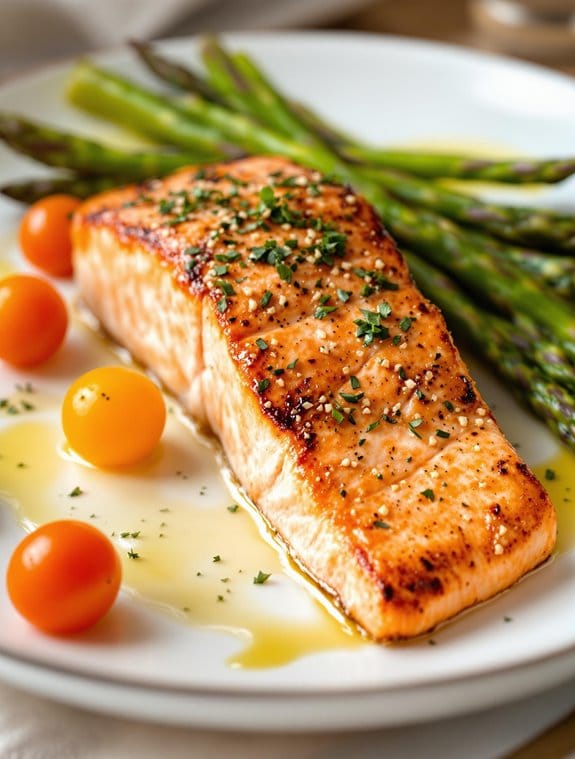 deliciously baked salmon dish
