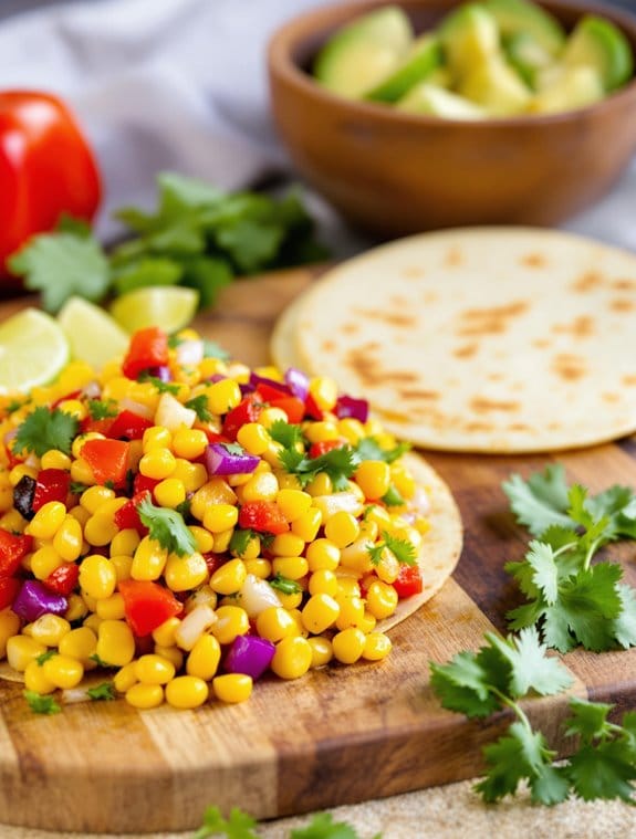frozen corn veggie tacos