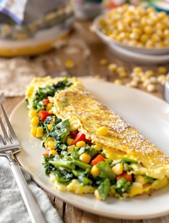 frozen vegetable egg dish