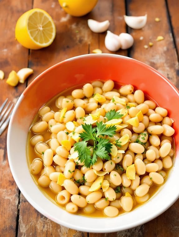garlic white bean pasta