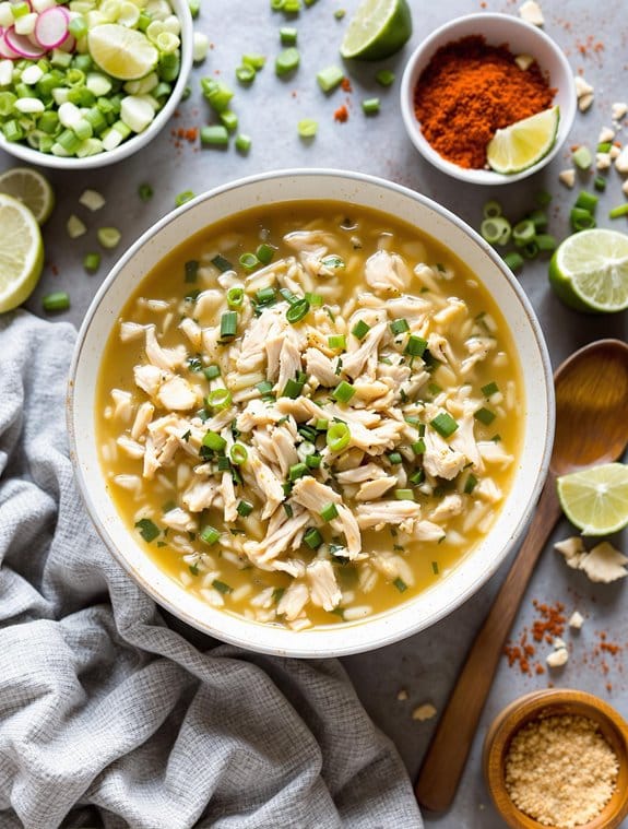 hearty chicken rice soup