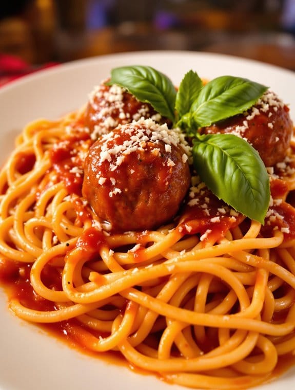 hearty pasta with meatballs