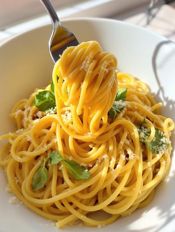 perfectly cooked pasta texture