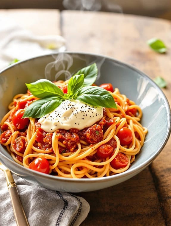 rich mascarpone tomato pasta