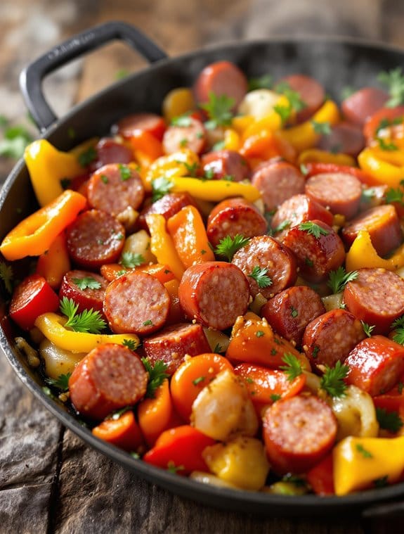 sausage and vegetable stir fry