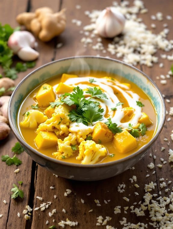 savory cauliflower tofu dish