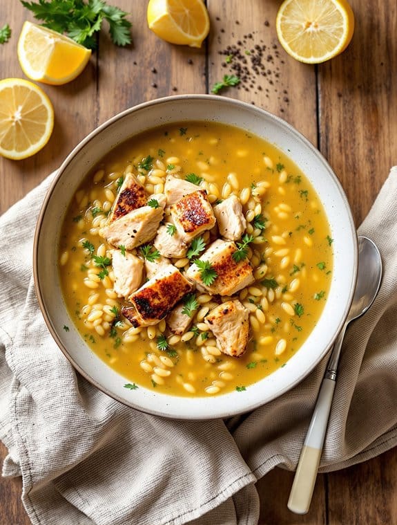 savory chicken orzo delight