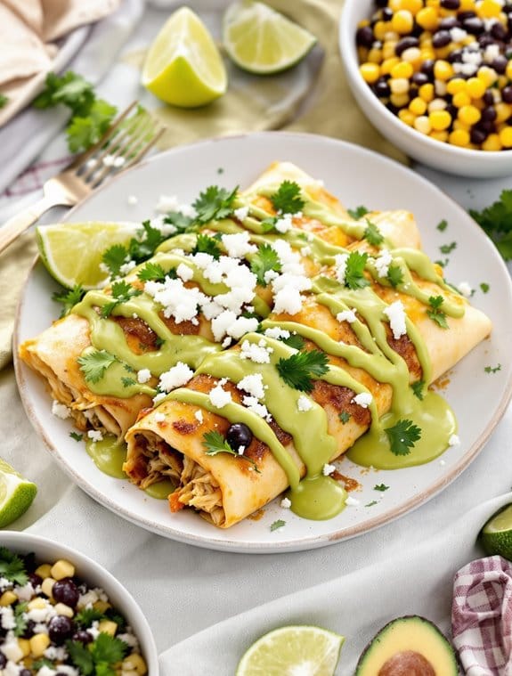 spicy chicken enchiladas dish
