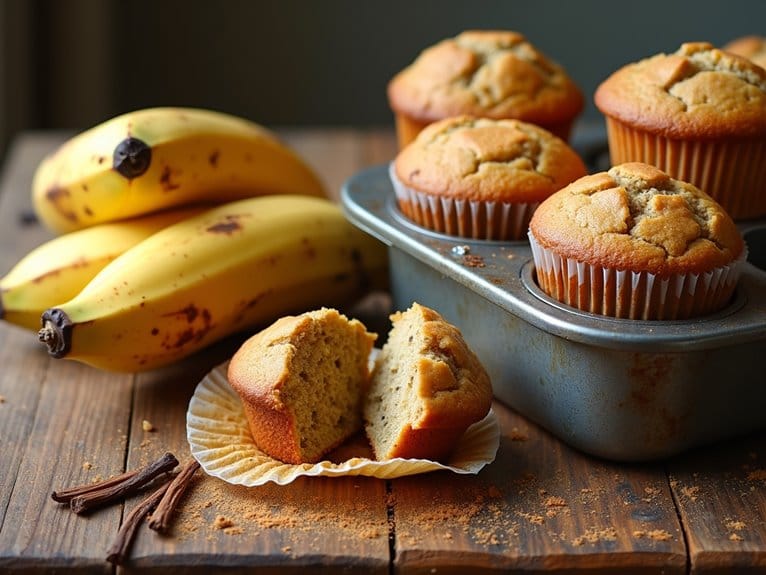 bake delicious banana muffins