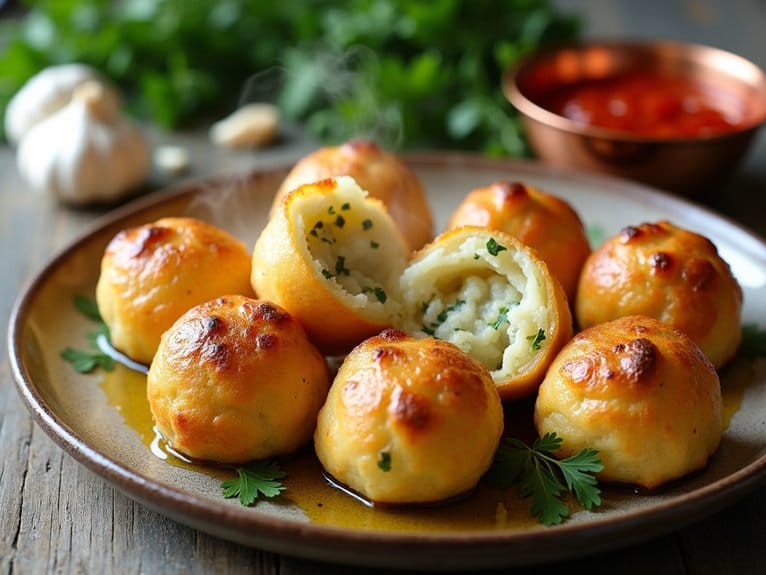 delicious bread dumplings fritters
