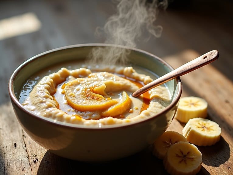 mix ingredients into oatmeal