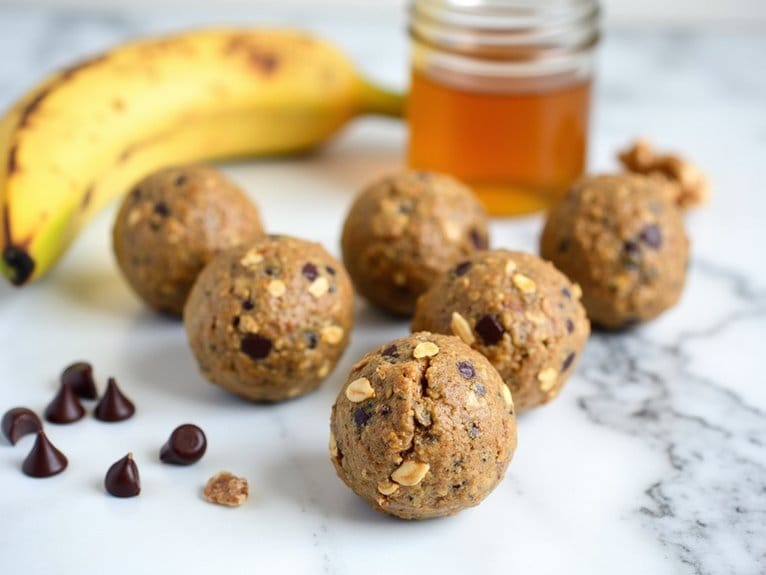 no bake banana energy balls